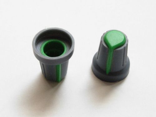 50pcs plastic knobs volume tone control knob 17mmx15mm dark grey-green for sale