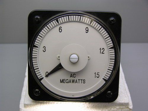 Yokogawa AB-40 103251AMGG7EA 0-15 AC Mega Watts Panel Mount 4&#034;D Calibrated 1/01