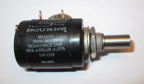 Bourns 3509s 10-turn precision potentiometer  150k ohm  nos  1 pcs. for sale