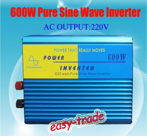 600w/1200w ac output: 220v  pure sine wave power inverter, 600 watt psw!! for sale