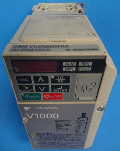 1hp yaskawa electric cimr-vu-2a0006faa v1000 inverter variable frequency drive for sale
