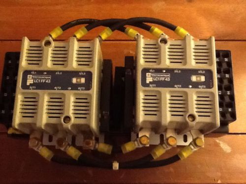 Telemecanique lc1ff43 reversing contactor 120v coil 3 pole 600v 100hp 125 amp for sale
