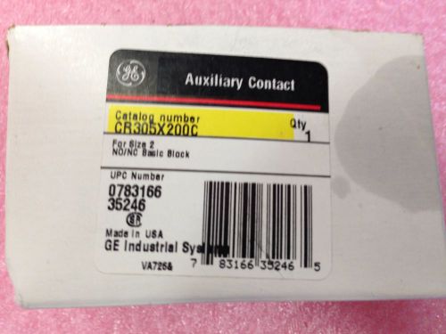 (V36-2) 1 NIB GENERAL ELECTRIC CR305X200C AUXILIARY CONTACT BLOCK