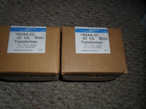2-NEW JOHNSON CONTROLS Y65AA-2C 40 VA Baso TRANSFORMER Lot of 2 120 V x  24 VAC