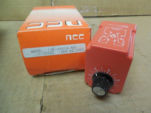 NCC Solid State Timer T1K-00010-461 T1K00010461 T1K-10-461 0.1-10 Sec. New