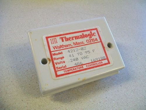 Thermalogic Temperature Controller 4212-02 Range: 41 to 95 deg F,  240 Vac