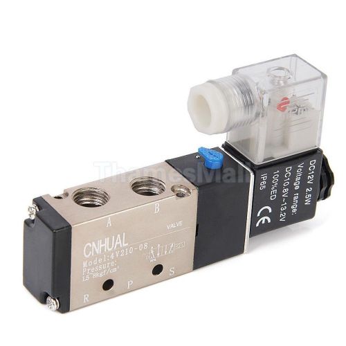Dc12v 2.5w electric directional control solenoid air valve 5 port 2 position for sale