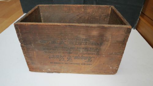Rare Early Knapp Electric Motor Wooden Box Wood Crate?