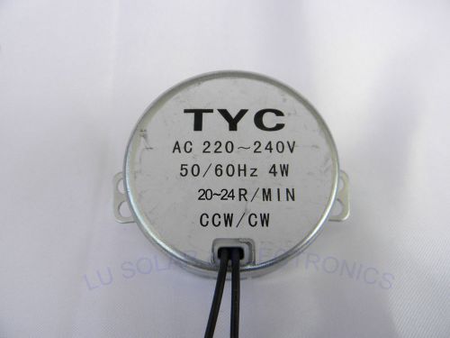 Small ac motor 220v 20-24rpm synchronous motor tyc50 geared motor cw ccw new! for sale