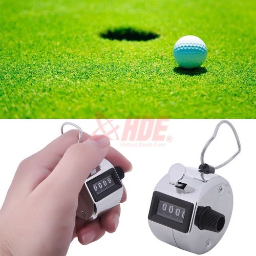4 Digit Number Manual Hand Handheld Tally Mechanical Palm Clicker Counter Golf