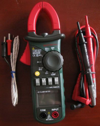 Clamp-on meter ac/dc600v 600a ohm cap. temp. -20-1000c freq. duty cycle ms2008b for sale