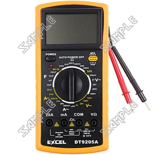 Digital Multimeter w/ Silicone Case Resistance/ Voltage/ Current/ Diode/Transis