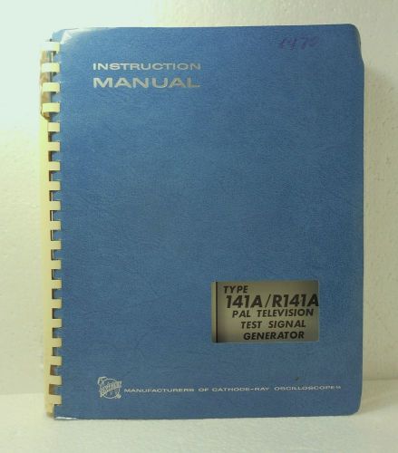 Tektronix type 141a/r141a pal television test signal generator manual for sale