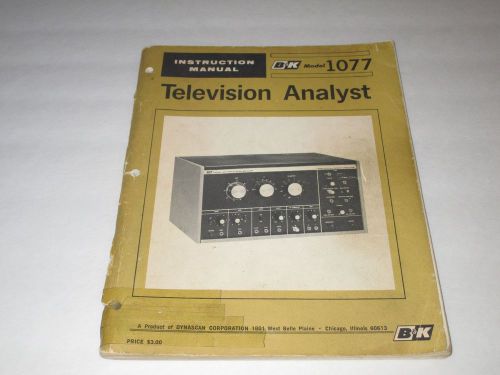 B&amp;K-TELEVISION ANALYST-MODEL 1077--ORIGINAL OPERATING MANUAL