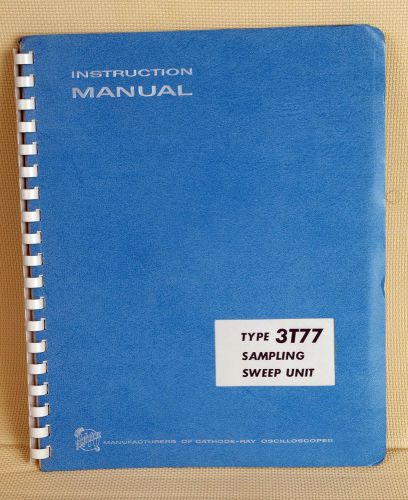 Tektronics Manual 3T77 Sampling Sweep Unit