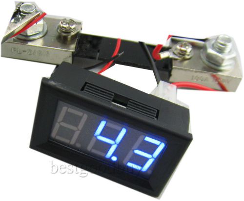 3 bit dc0-99.9a blue led digital ammeter digital amp current monitor with shunt for sale