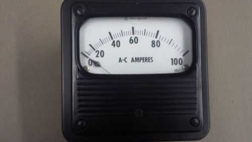 Large Panel Ammeter Westinghouse Square Analog Current 0-100 Amps