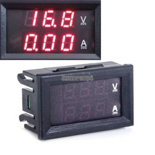 Dc 0-100v 10a dual red led digital voltmeter ammeter panel amp volt gvantech2014 for sale