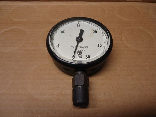 vintage Ashcroft USA /  1/4 LB Subdivisions PSI Gauge to 30