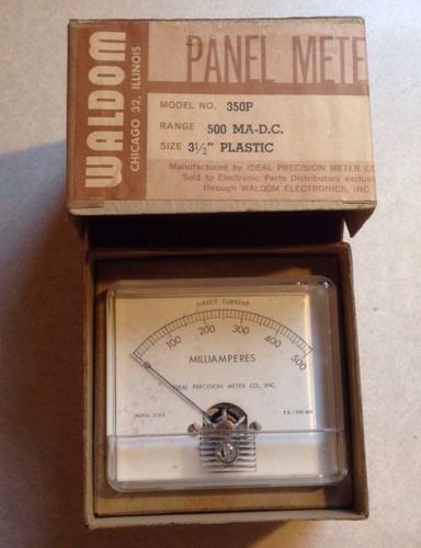 IDEAL PRECISION Meter 0-500 Model 350P Direct Current NIB NOS