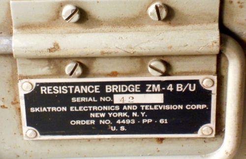 Military Resistance Bridge Model ZM-4B/U Skiatron Electronice