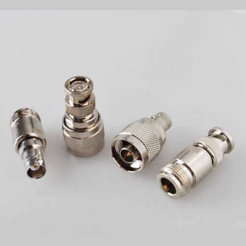 N-bnc rf coaxial adapter connector kit n to bnc 4 type straight male female jack for sale