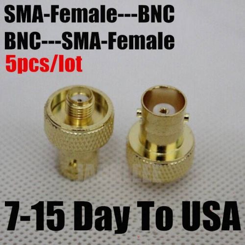 5PCS RF Antenna Adapter BNC To SMA Female For Two Way Radio SMA Female to BNC