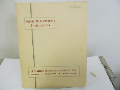 Advance Electronics 205, 205A Precision Phase Detector Instruction Manual