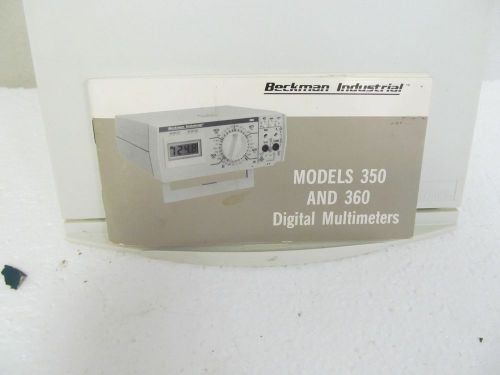 Beckman 350, 360 Digital Multimeters Instruction Manual w/schematic (mini book)