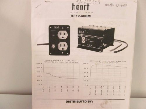 Heart Interface HF12-600M Ultra-High Performance Power Inverters Instructions
