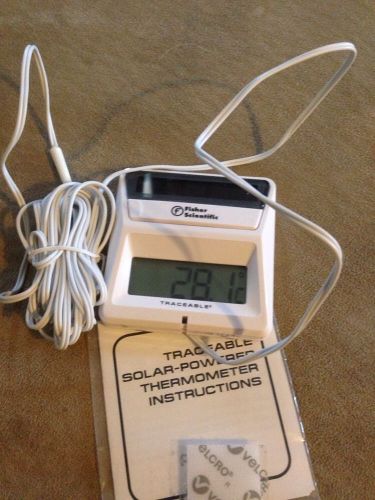 Fisher scientific traceable solar powered thermometer for sale