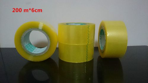 4 x Clear Shipping Sealing Packing Roll Tape 2 Mil 6cm X 200m 2.36&#034;x 220 Yard