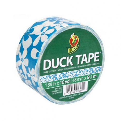 Duck Tape Blue Surf Flower Print Duct Tape 280860