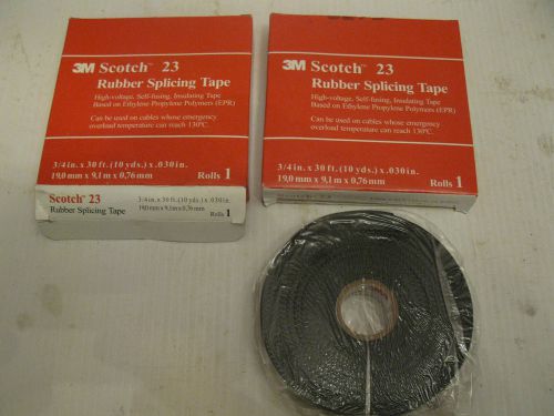 2 Rolls Scotch #23 Rubber Splicing tape 3/4 x 30 x 030