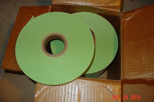 Teletype perforator tape - 8 rolls of green 8&#034; x 2&#034; dia 11/16&#034; oiled baudot tape for sale
