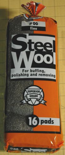 Steel wool #00 fine pads buffing cleaning removing h b smith bag of 16 for sale