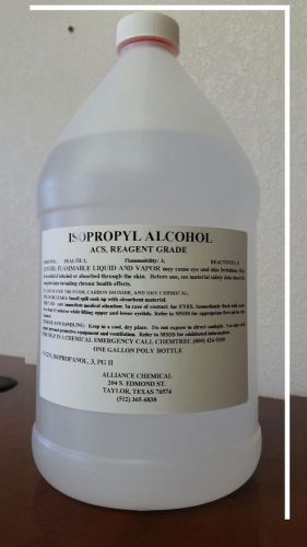 Isopropyl alcohol acs, reagent grade,one gallon poly bottle for sale
