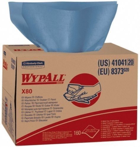 Kimberly-clark 41041 wypall x80 industrial wiper (box) blue for sale