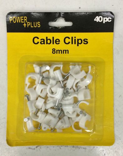 40 Piece CABLE CLIPS Fasteners Home Improvement 8 mm
