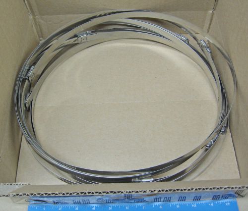 Lot of 10 large norton stainless hose duct or tube clamps for sale