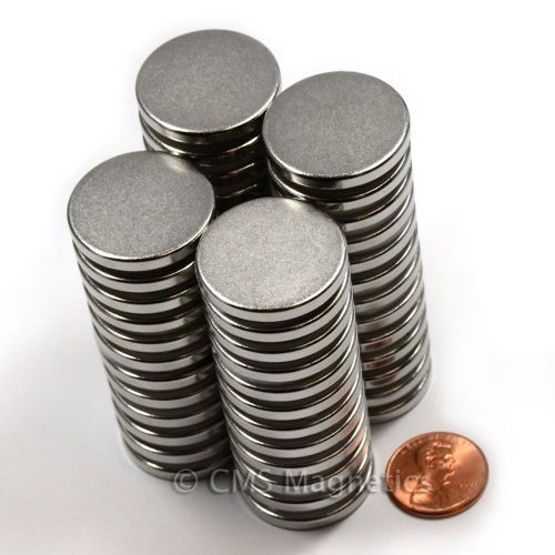 Grade n50 disc neodymium magnets dia 1x1/8&#034; rare earth magnets 50-counts for sale