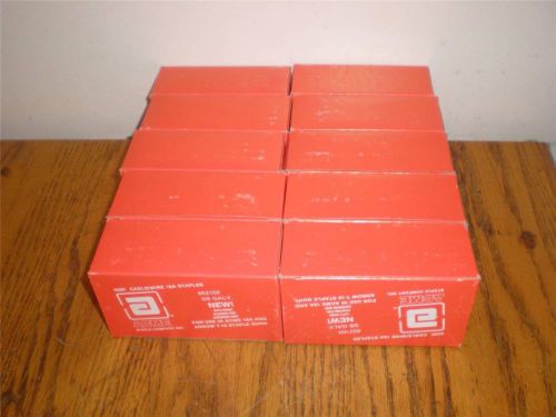 10 boxes of 5000 acme cable wire 3/8 galv acme 18a &amp; arrow t-18 staples for sale