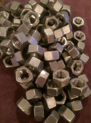 3/8-16 finished hex nuts coarse thread stainless steel  (qty 100) italy nos #304 for sale