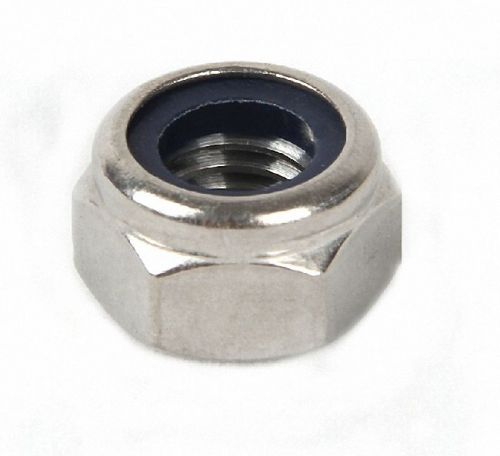 12pcs m6 x 1 stainless steel nylon lock hex nut right hand thread for sale