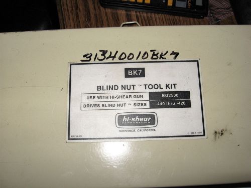 BK7 blind nut tool kit