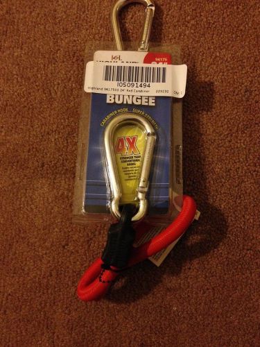 NEW Highland 24&#034; 2 In 1 Heavy Duty Carabiner Bungee Red 94175