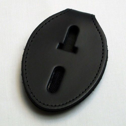 Police sheriff oval shape black heavy duty badge holder 715-o by perfect fit for sale