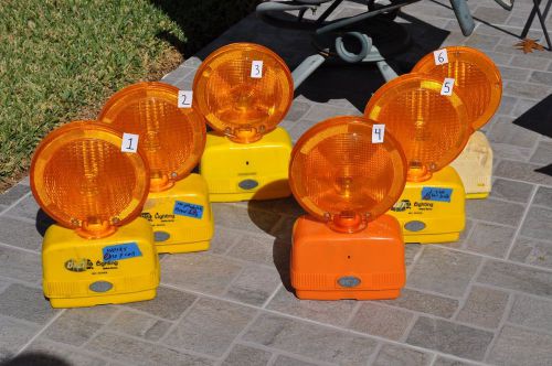 Lot of 6 Dietz Barricade Lights *Have Issues*