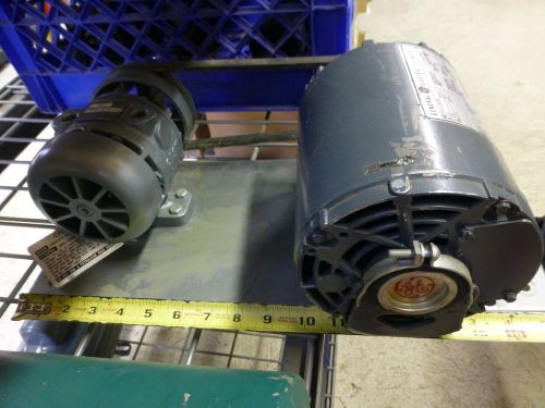 General Electric GE AC motor 5KH35JN246 1/3 HP GAST vacuum pump 0440-P121B-G242