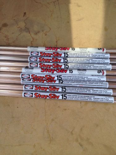 (QTY-3) HARRIS STAY-SILV 15% SILVER BRAZING RODS 1LB PACKAGES (28 STICKS X 3)